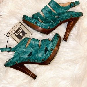 FRYE platform heels